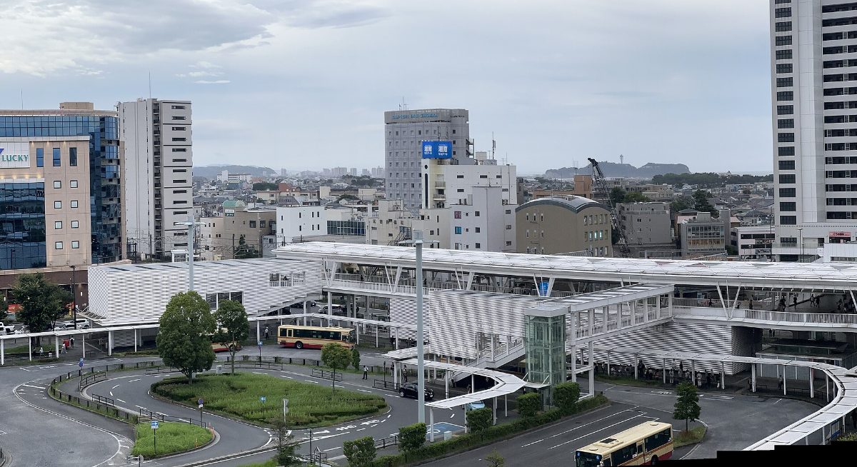 辻堂駅北口を上から（2023年7月）